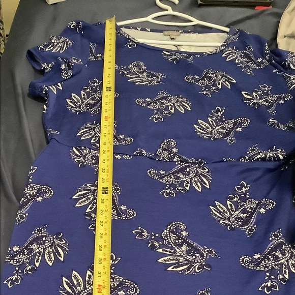 NWT 3X Talbots🔷BrightBlue&White🔷Faux Wrap Dress - Picture 8 of 8